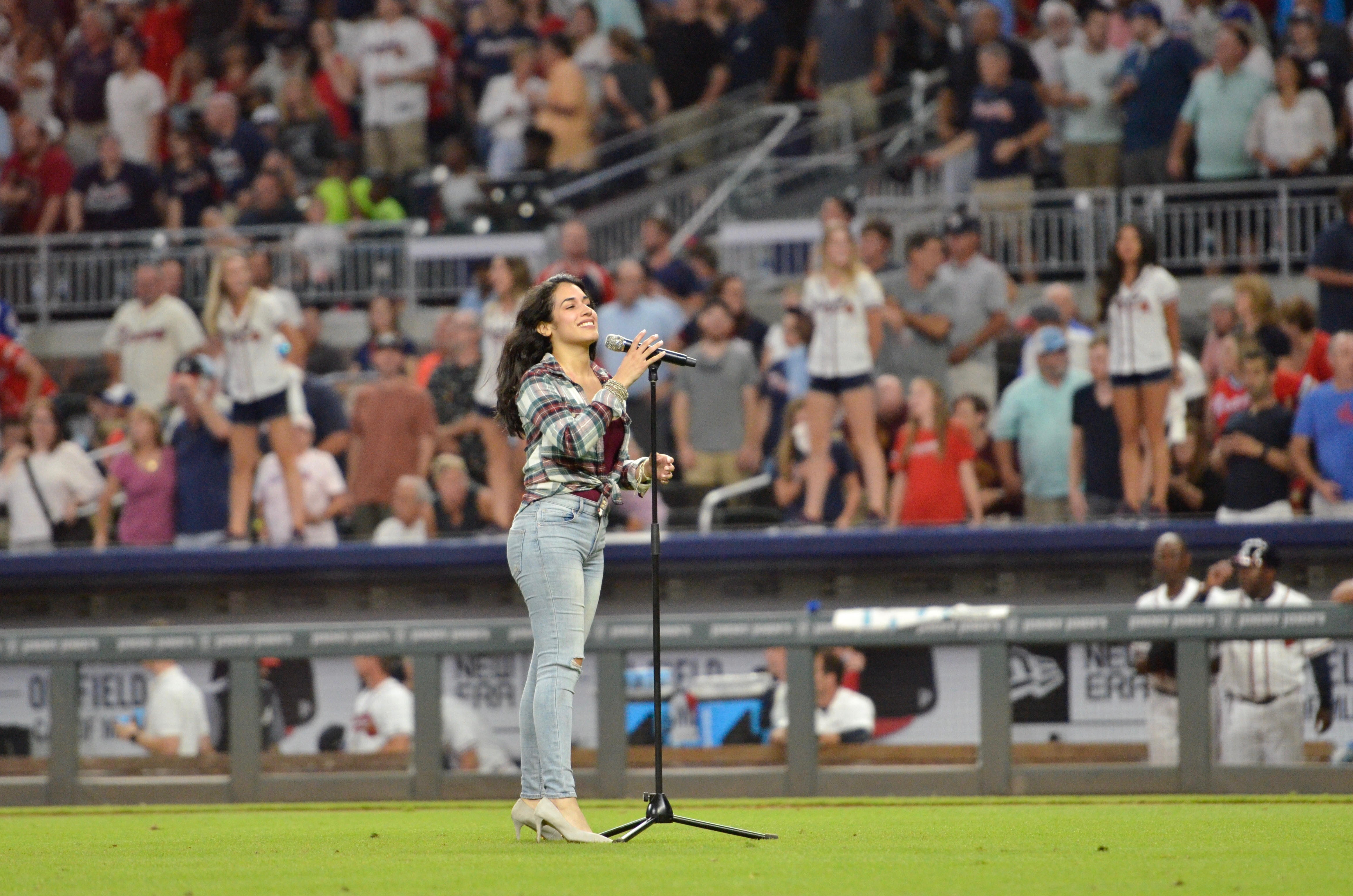 Musician uses Braves game to launch her performance career