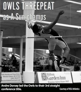Andre Dorsey led the Owls to their 3rd straight conference title.