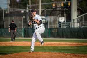 Manager Mike Sansing used five pitchers to fend off in-state rival Georgia at Coolray Field on Tuesday night. (Photo: Matt Boggs)
