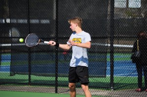 Simon Pritchard won his first round match in Tulsa, Oklahoma at the ITA All-American Championships