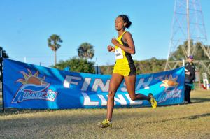 Kidan Kidane finished 11th in the women’s 5K race and first for KSU with a time of 18:03:54. Photo Credit: Courtesy of KSUOwls.com 