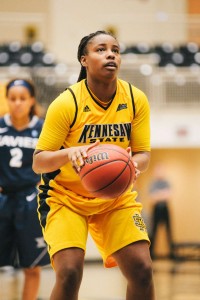 Deandrea Sawyers had 24 points and nine rebounds during Saturday's loss at Lipscomb.