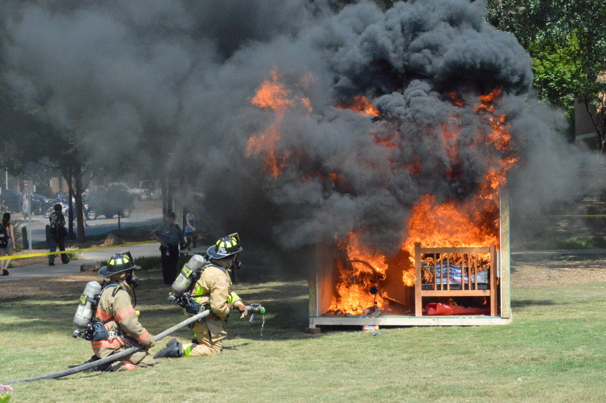 Dorm burn teaches students fire safety