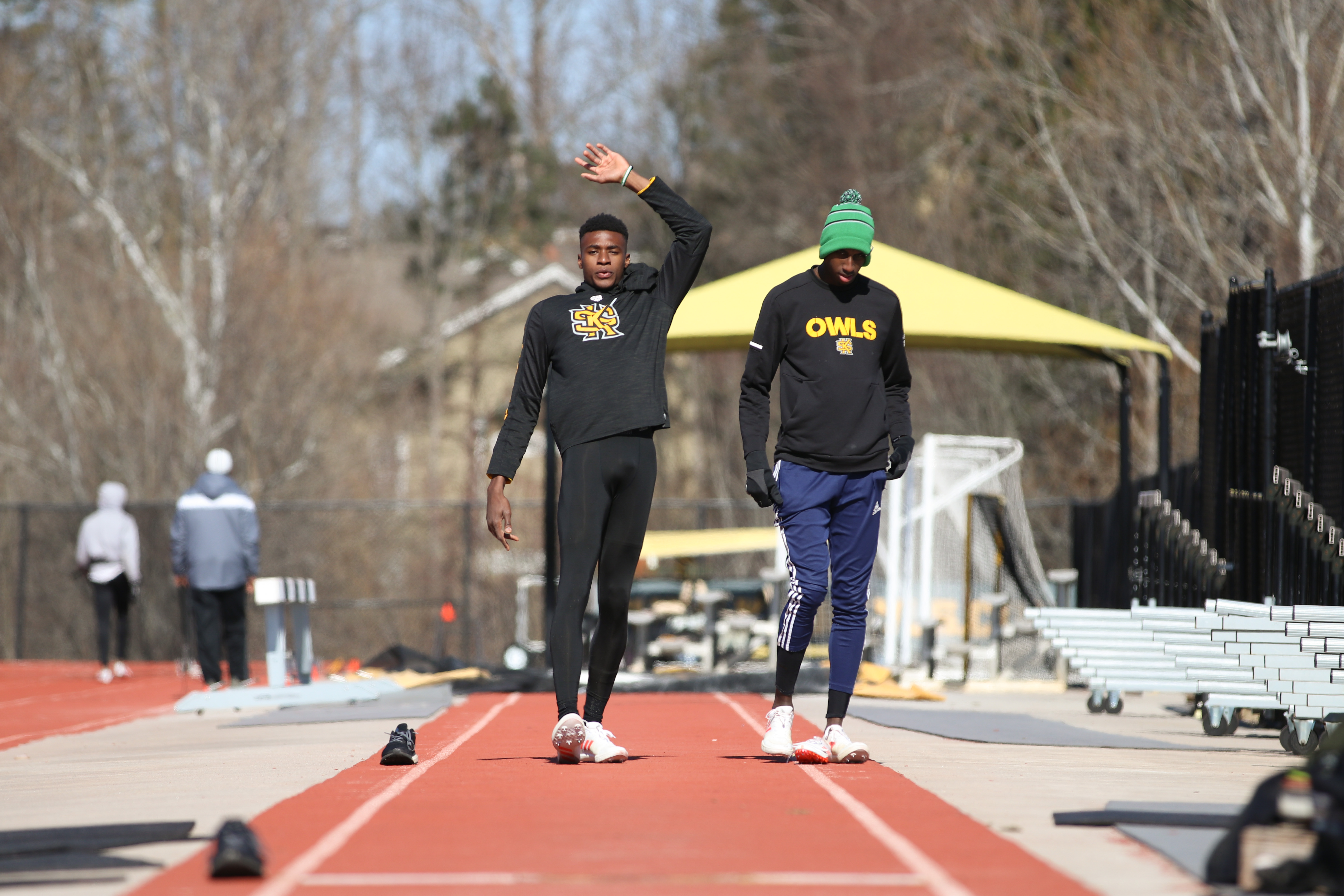 Track and field teams compete in multi-event competitions before championship