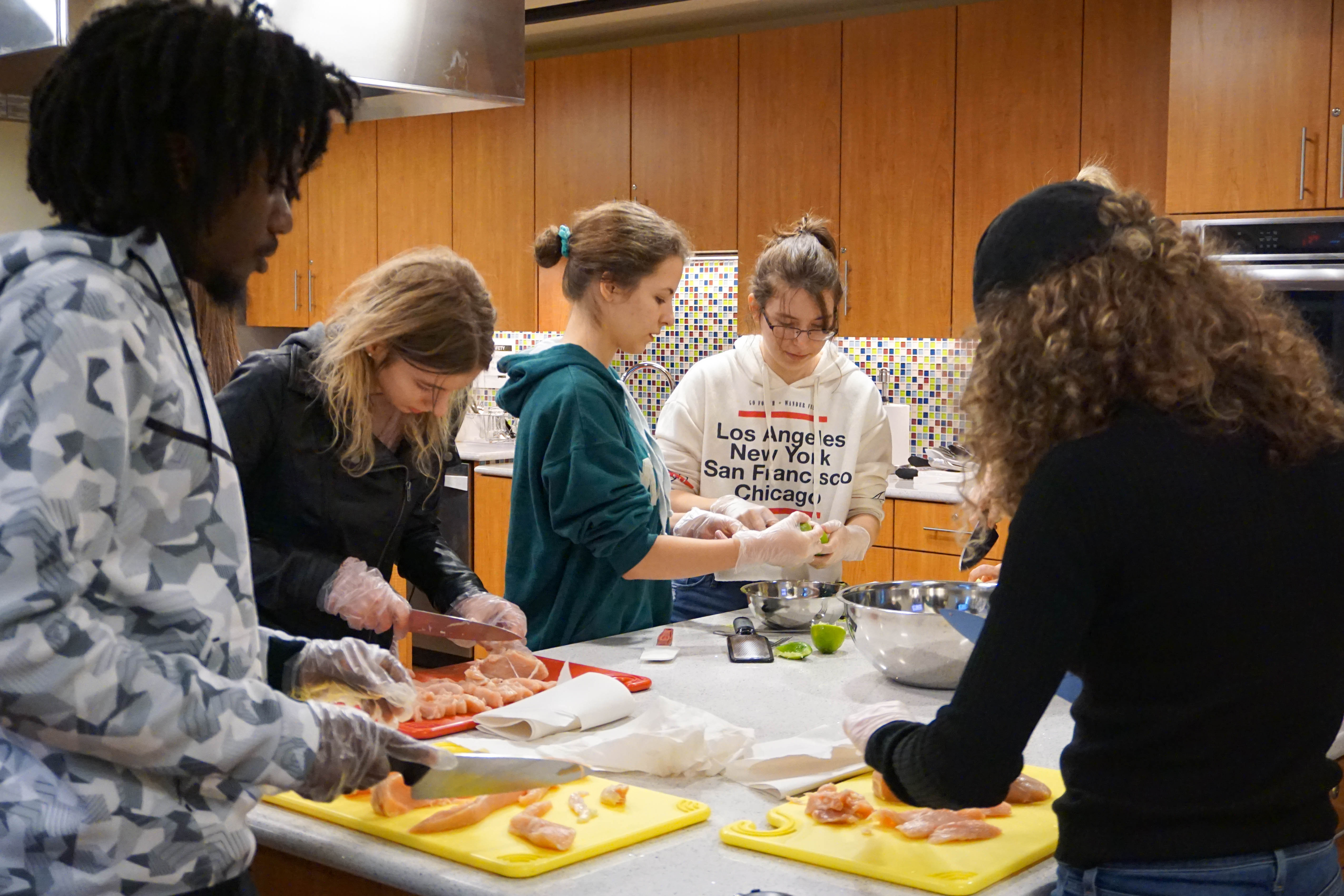 Cooking demos help build student solidarity through universal language of food