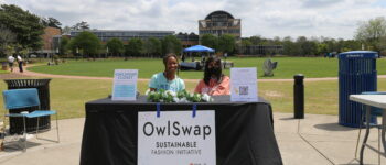 One of the opportunities for volunteering for students is to work with OwlSwap. Photo taken by Emma Eagle.