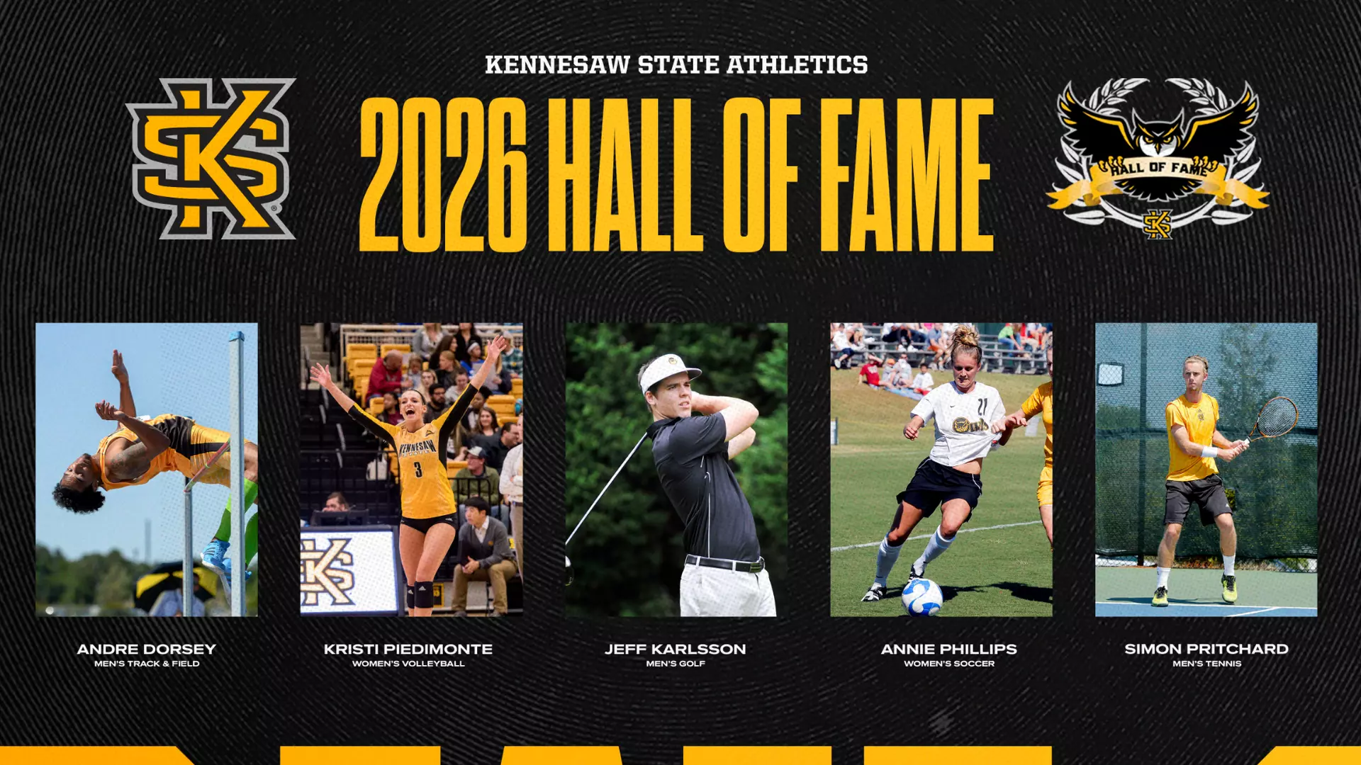 Five former Owls selected for Kennesaw State Athletics Hall of Fame Class of 2026