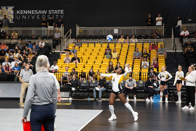 Kourtney Brown serving