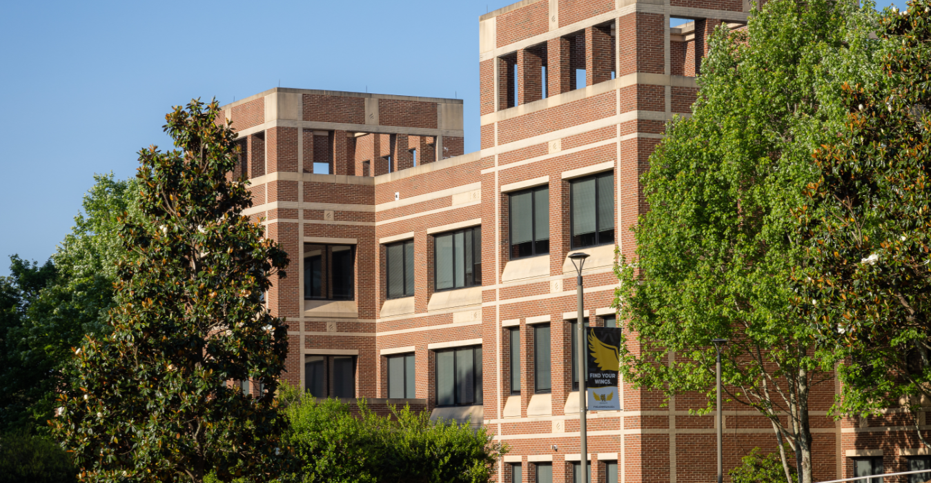 The Marietta Campus Atrium Building, where the KSU College of Computing and Software Engineering is housed, on May 11, 2022. Photo: Judith Pishnery / Kennesaw State University